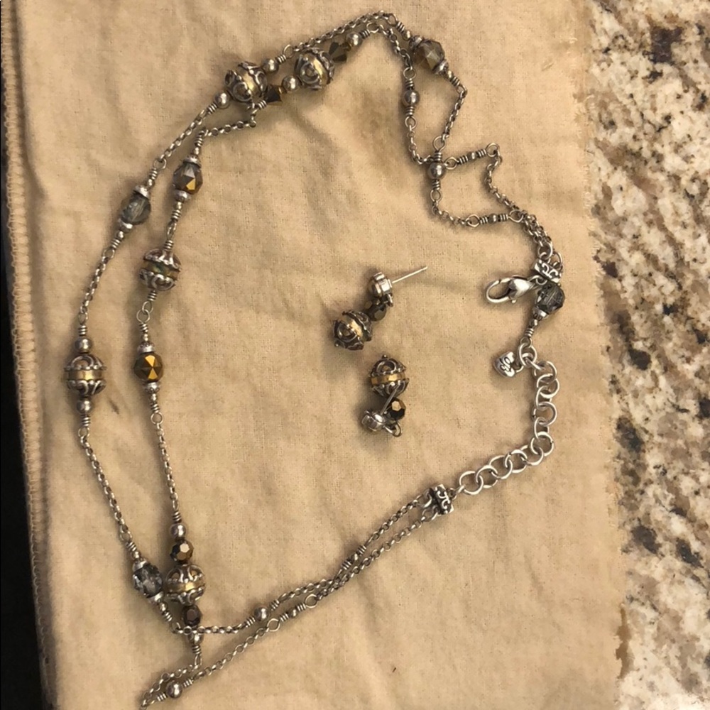 Retired Brighton 2 strand necklace & earrings $50